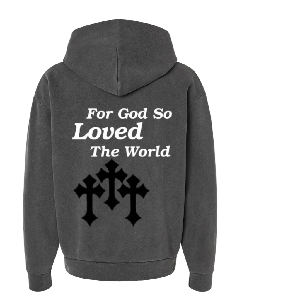 John 3:16 Hoodie Grey
